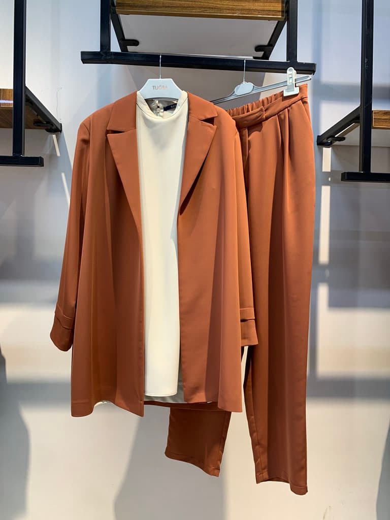 Tuğba Women's 3-Piece Set - Orange (38)