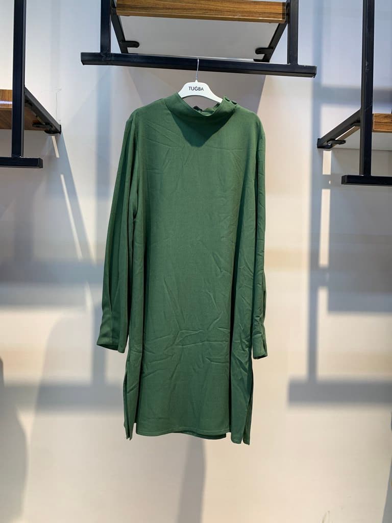 Tuğba Women's Long Shirt - Green (38)