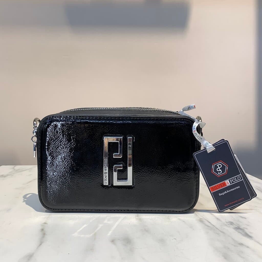 Silver & Polo Women's Handbag - Black