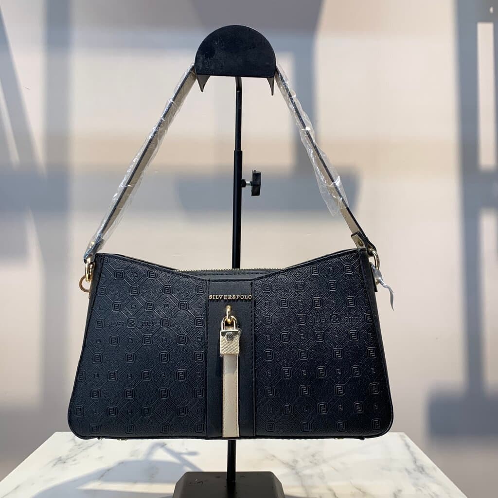 Silver & Polo Women's Handbag - Black