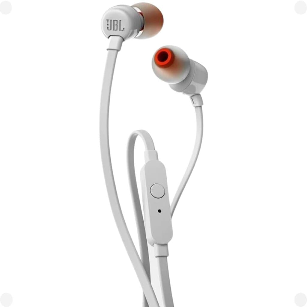 JBL Tune 110 Earphones - JBLT110WHTE (White)