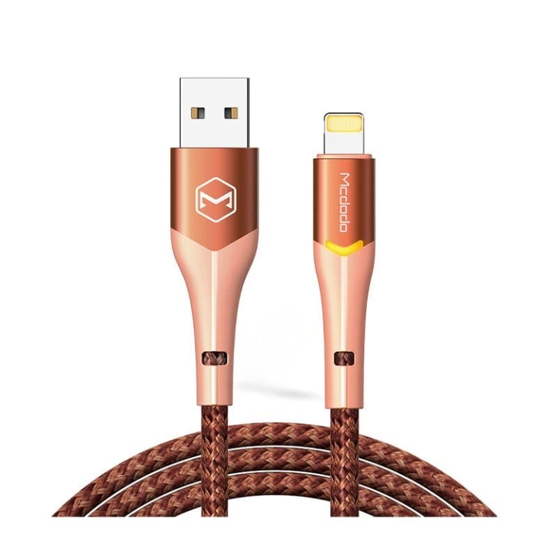 McDodo Lightning Data Cable with Switching LED - CA-7845 (Orange)
