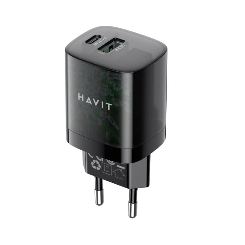 Havit 2-Port Charger - UC303EU (Black)