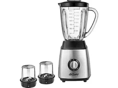 Arzum MaxiBlend Glass Jug Blender - AR1056 (Silver)