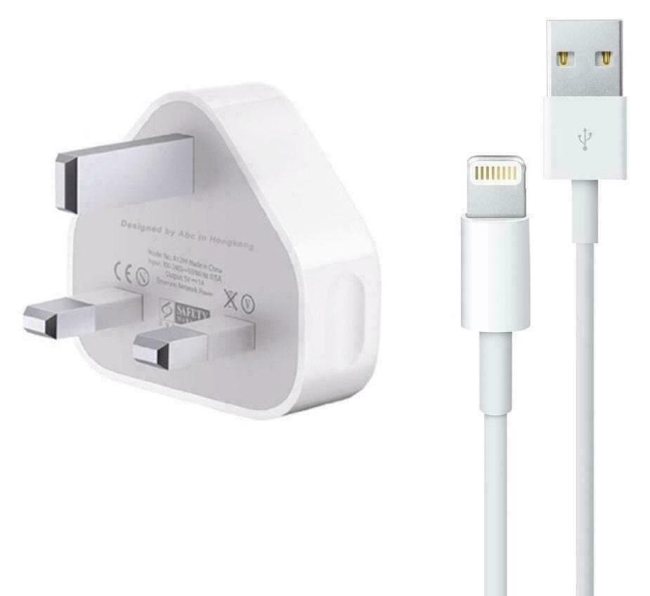 iPhone 5W USB Power Adapter and Lightning to USB Cable