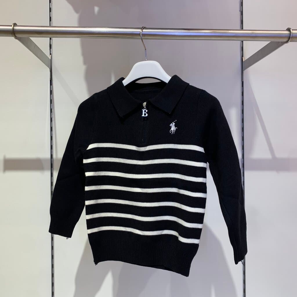 Polo Boy's Wool Knit Sweater - Black (120)