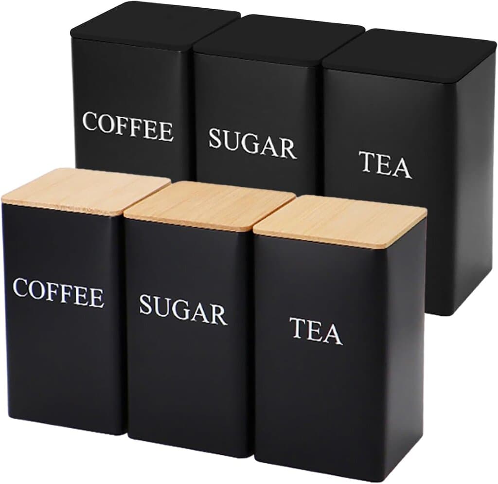 3PCS Tea Coffee Sugar Canisters
