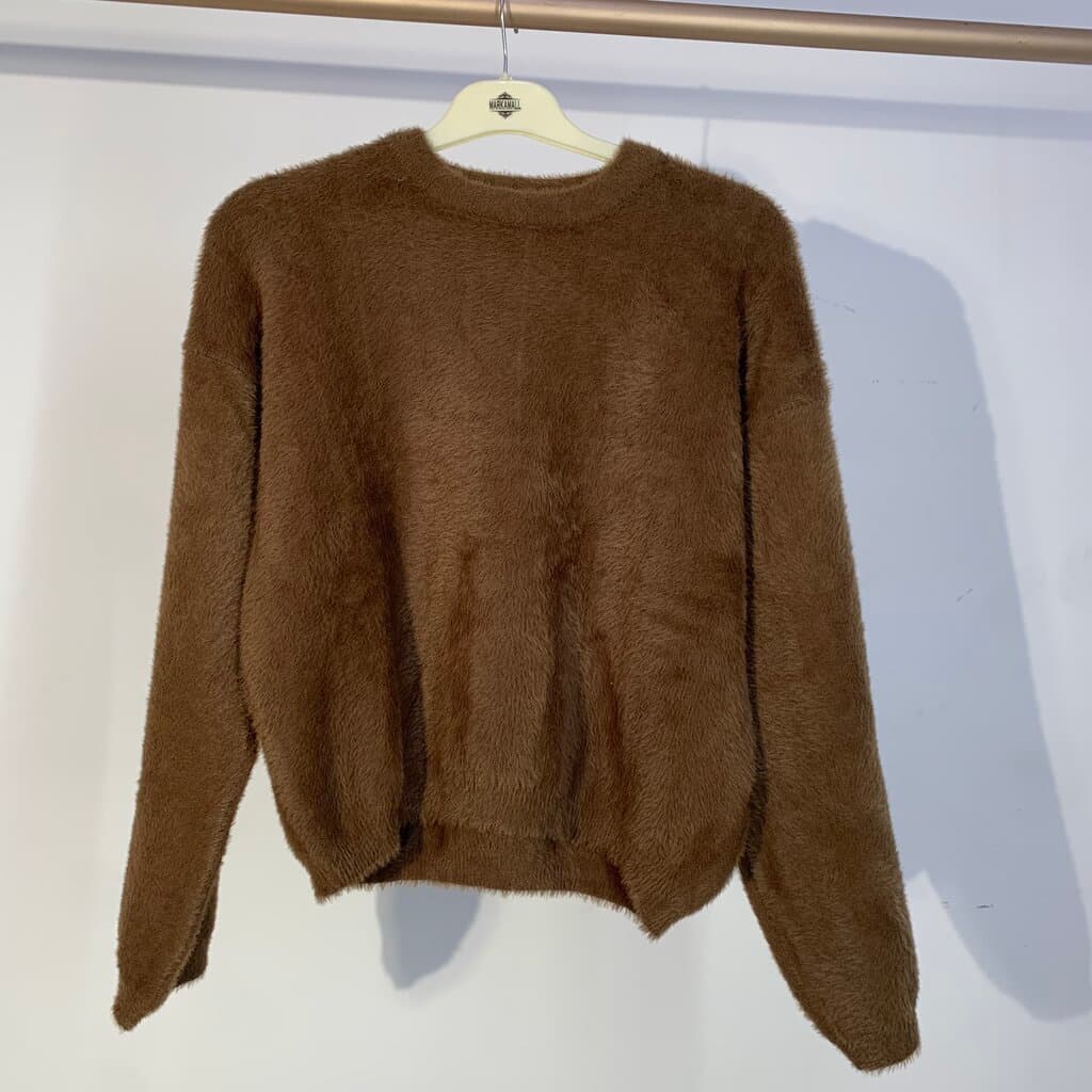 Cazibe Women's Wool Sweater - Brown