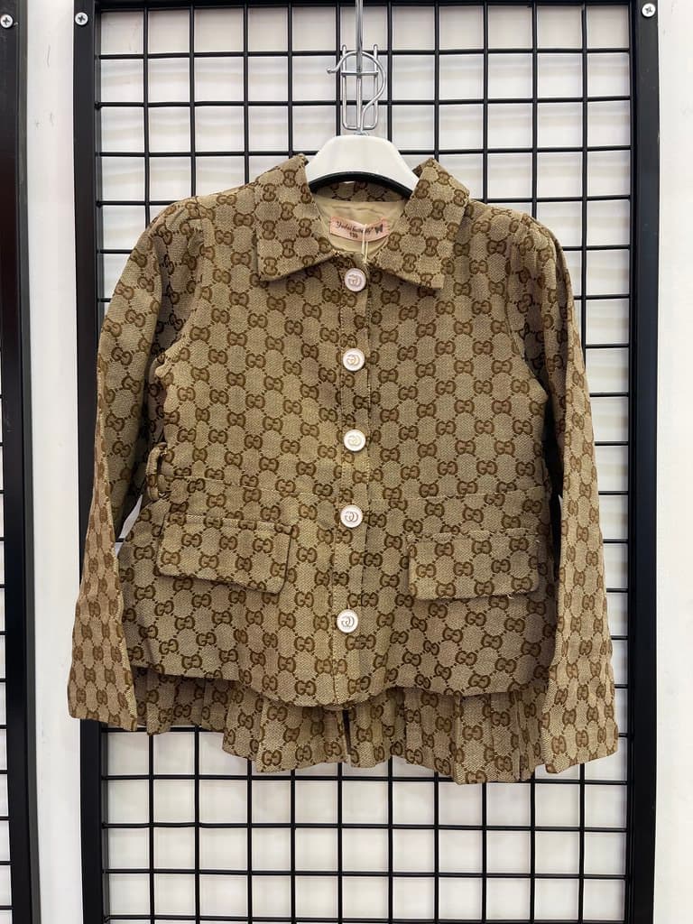 Beyram Girl's Cotton Skirt & Jacket Set - Brown (1 Year)