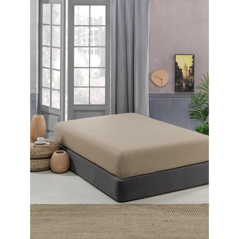 Alea Alea Cotton Fitted Sheet Coffee 100X200Cm