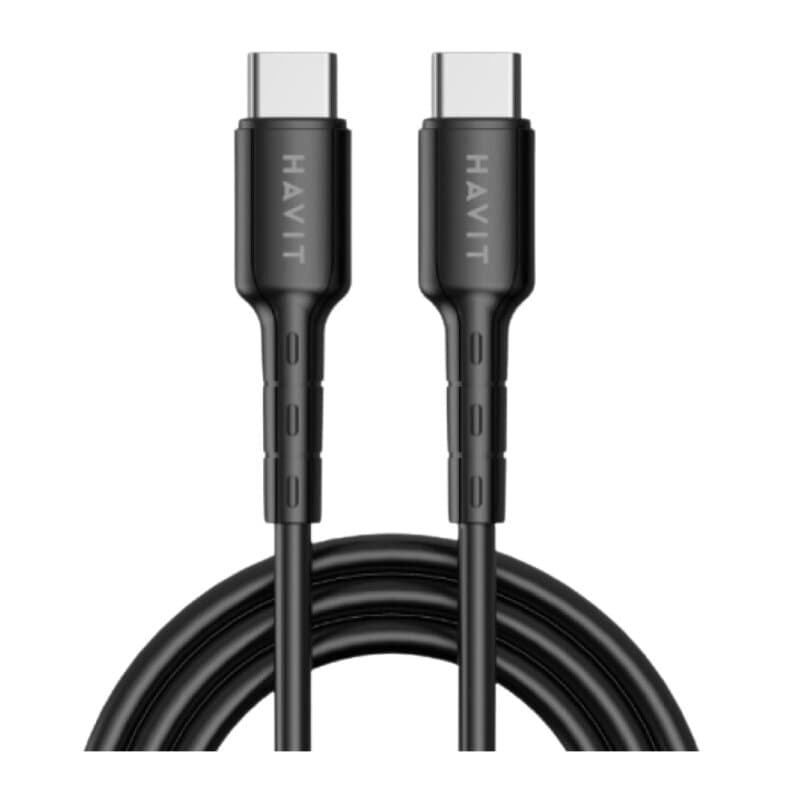 Havit CB6254 USB C to C 60W Super Fast Charging Cable 1m - Black