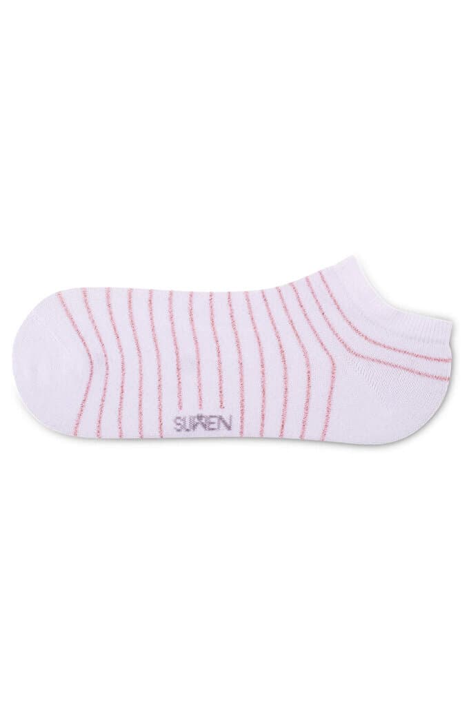SUWEN Circle Lurex Patik - White/Pink Lurex - STD