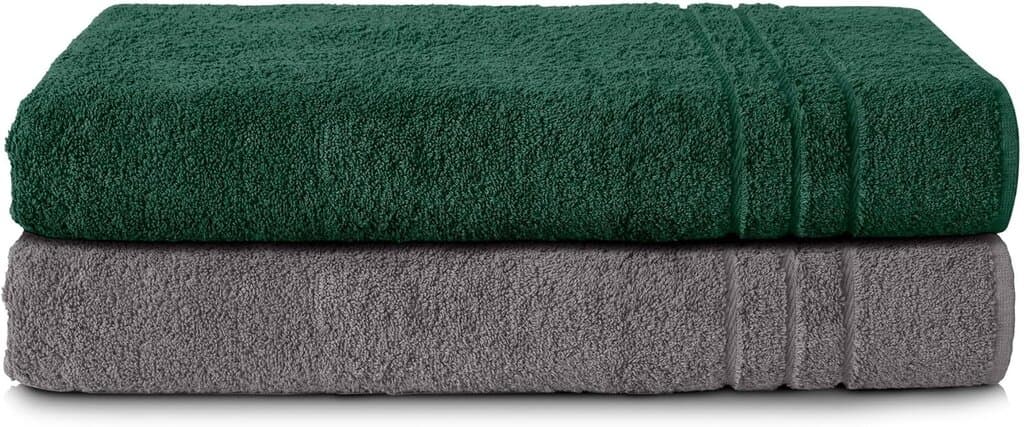 Komfortec Sauna Towel - 2pcs - 80*200 cm - Anthracite / Dark Green