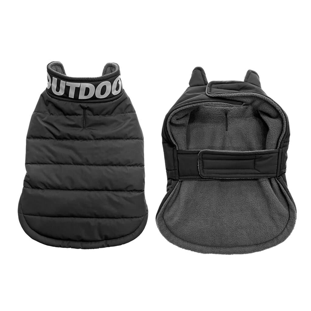 Dog jacket puffer outdoor black - S