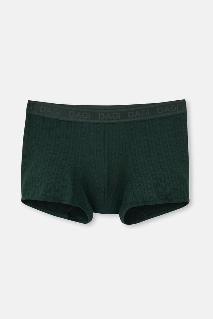 Dagi Dark Green Patterned Micro Modal Boxer Shorts