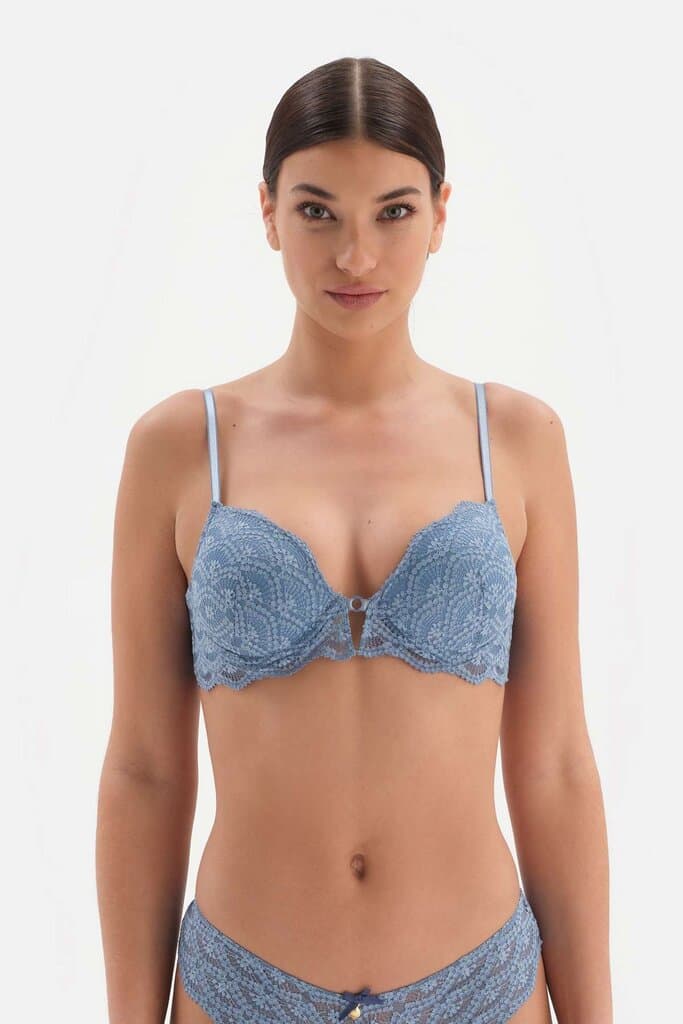 Dagi Blue Lace Accentuate Bra