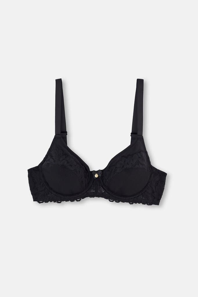 Dagi Black Verona Accessory Detailed Minimizer Bra