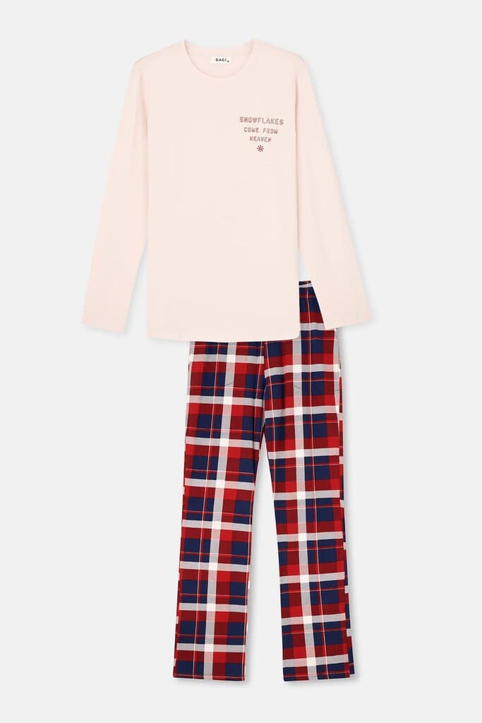 Dagi Ecru Long-Sleeve Pajama Set