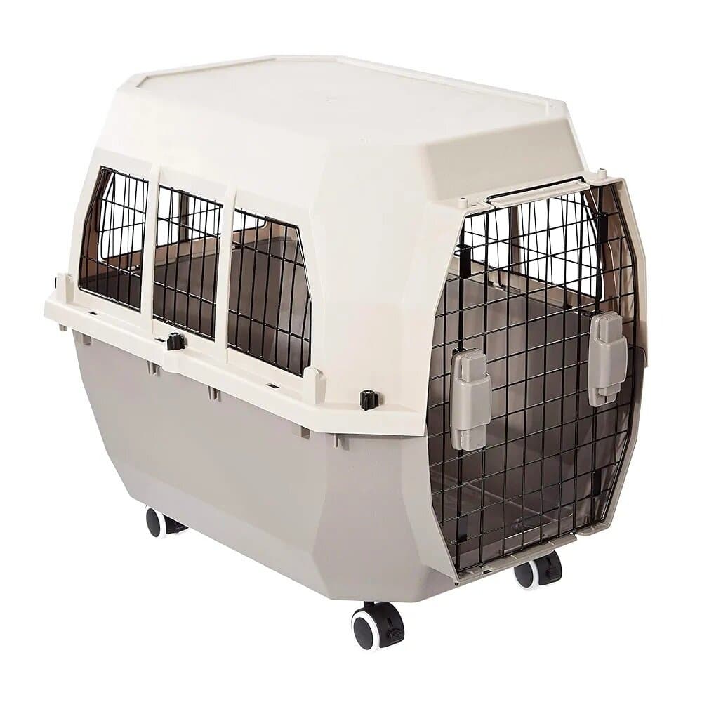 Pet Carrier Kennel with Metal Wire Ventilation