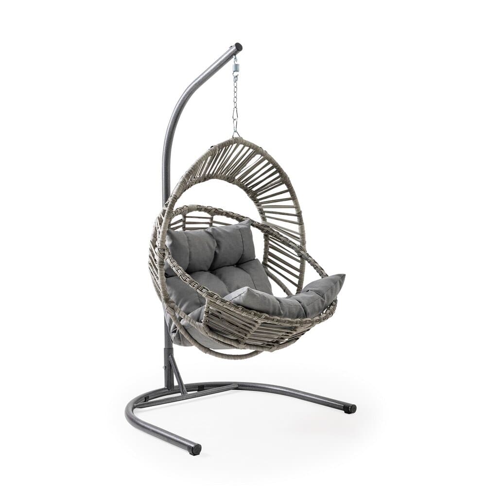 Capri Nobel Rattan Single Swing - Gray