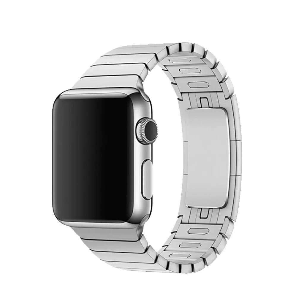 DEVIA Elegant Series Link Bracelet for Apple Watch – Silver, Timeless Style, Durability - 42/44/45/46/49mm