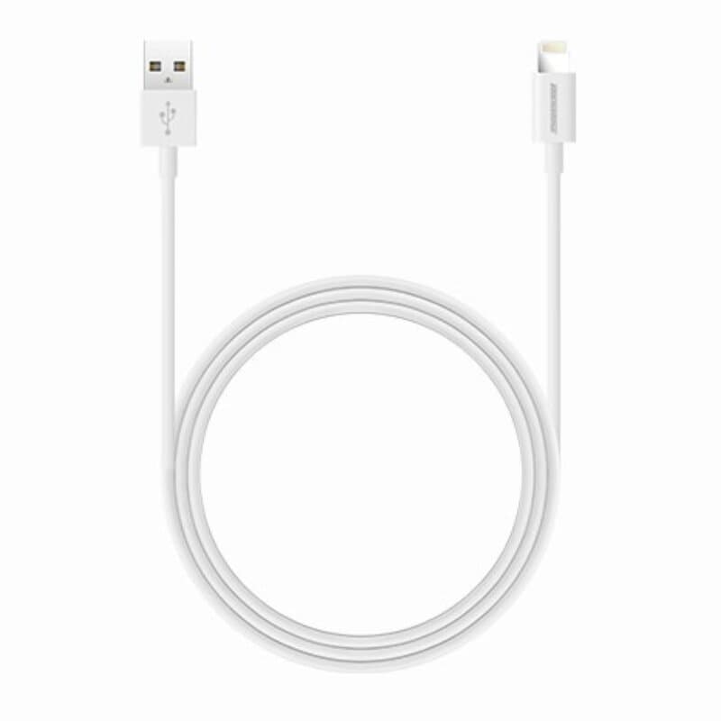 Rockrose Zeta USB-A to Lightning Cable 1M (White)