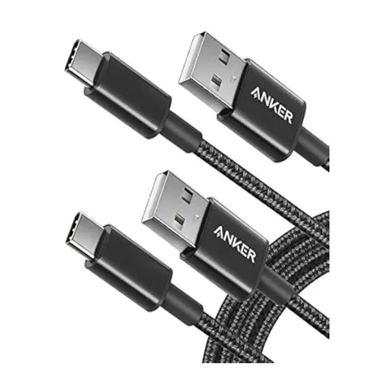 Anker Nylon USB-C to USB-A Cable 6ft (Black)