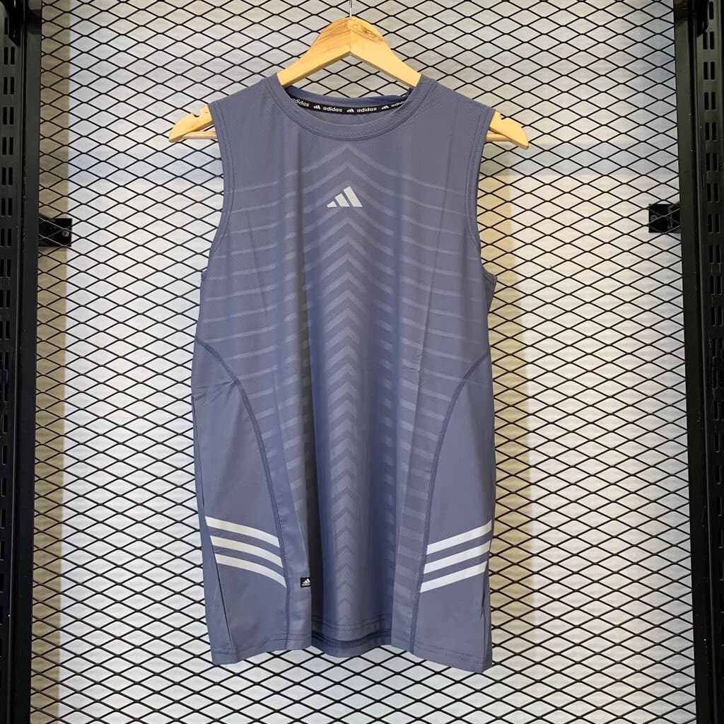 Adidas Sleeveless Men's Workout Top - Gray (S)