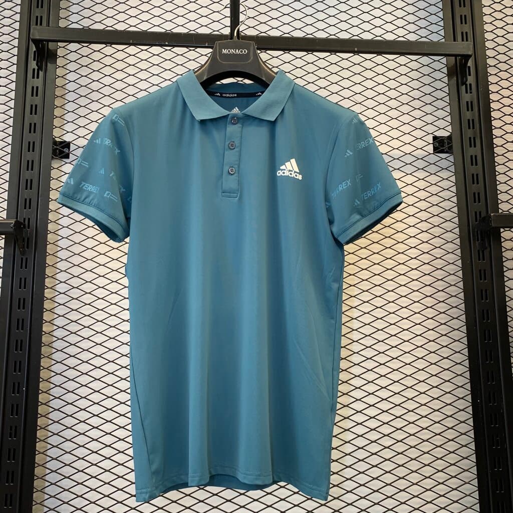 Adidas Men's Activewear Top - Teal Blue (L)