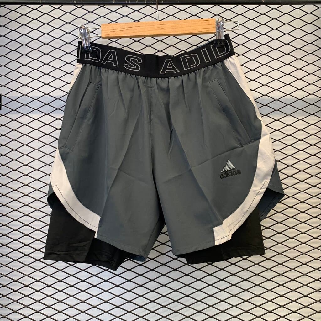 Adidas Men's Athletic Shorts - Gray (M)