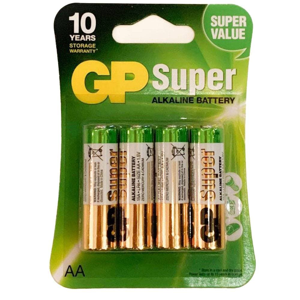 GP Gp Super Alkaline Battery AA (1X4Pcs)