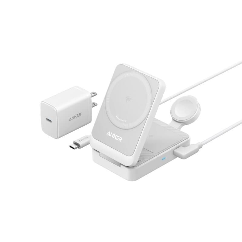 Anker MagGo 15W 3-in-1 Charging Station Qi2 (White)