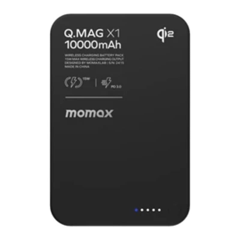 Momax Q.Mag X1 Qi2 Magnetic Wireless Battery Pack 10000mAh - Gen 2 (Black)