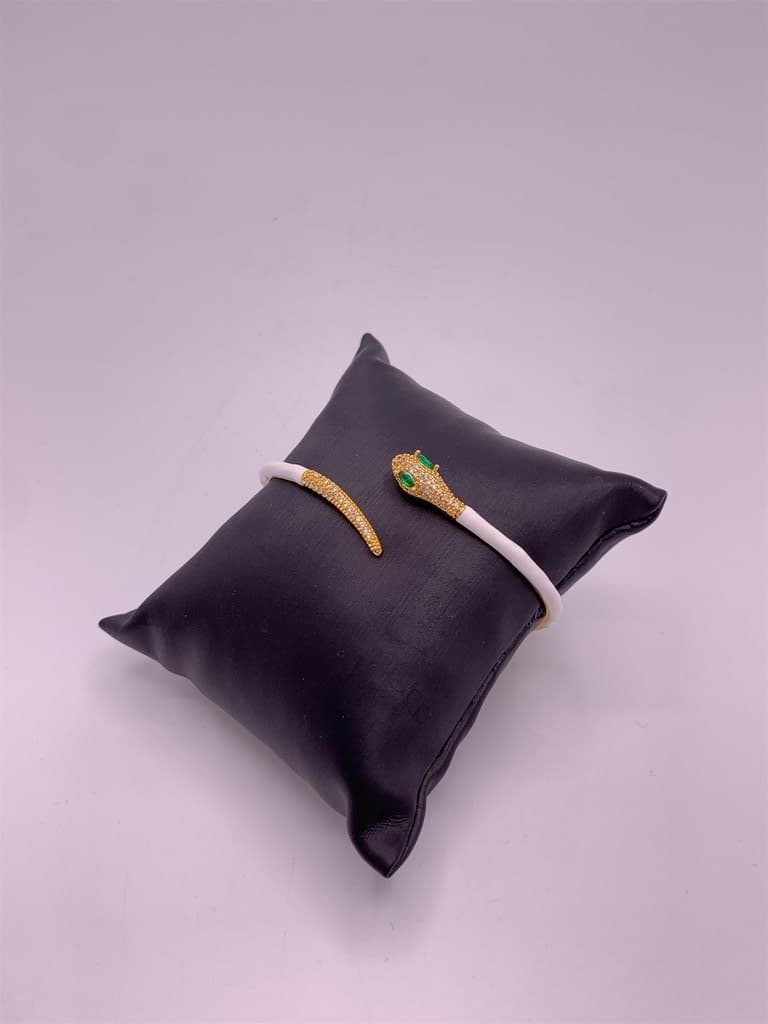 Stainless Steel Zircon Bracelet (White)