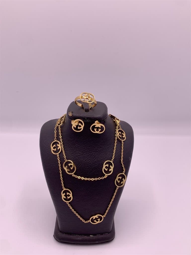 Gucci Inspired Jewelry Set (Gold)
