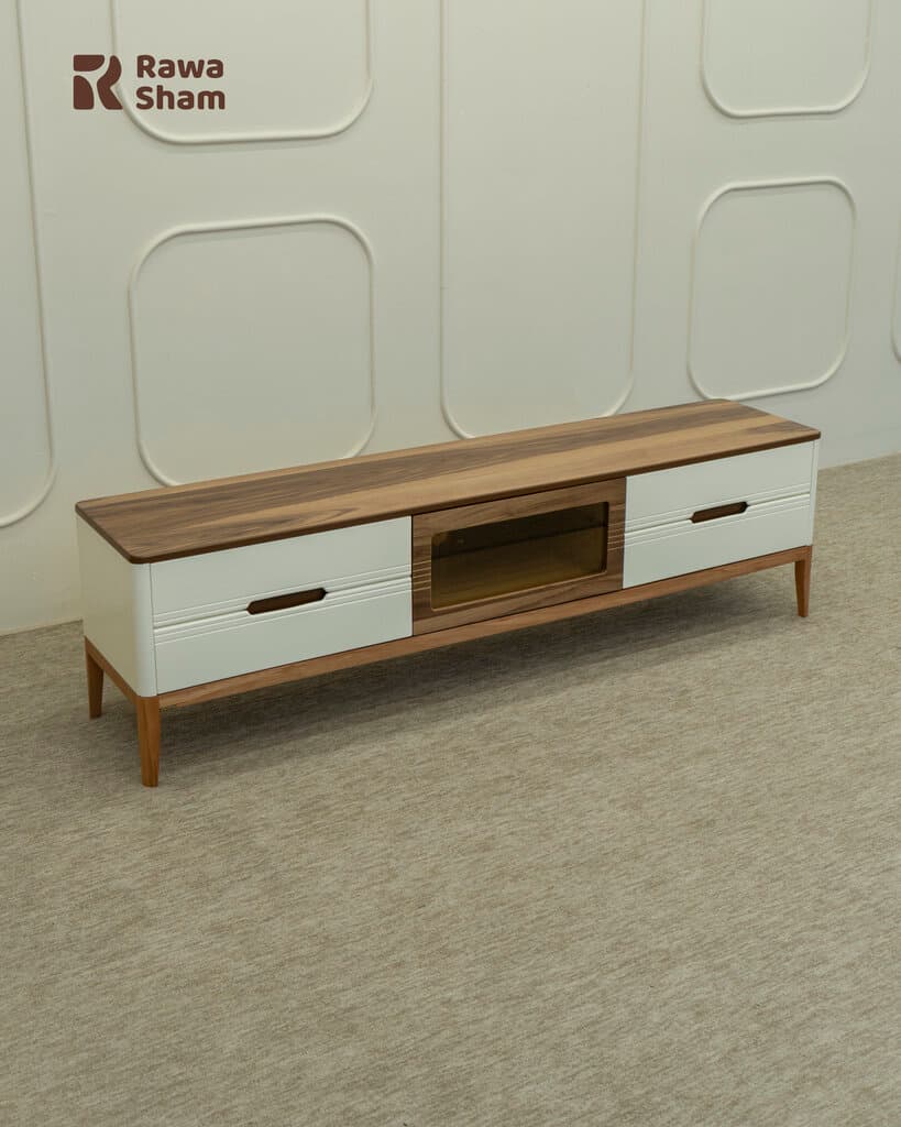 Modern 180cm TV Table - White