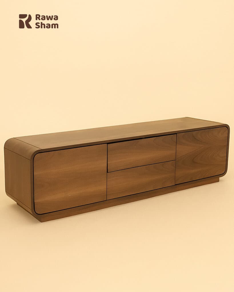 Modern 160cm TV Table - Brown