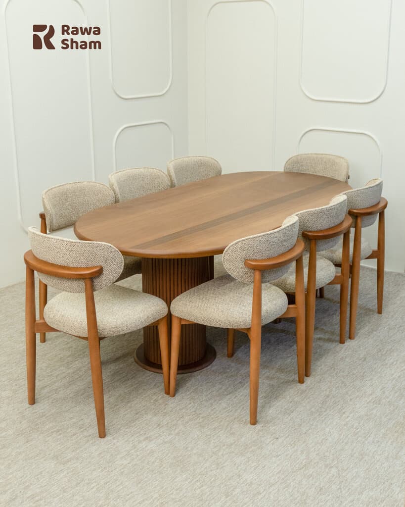 Moscow Turkey 8 Person Dining Table - Light Brown