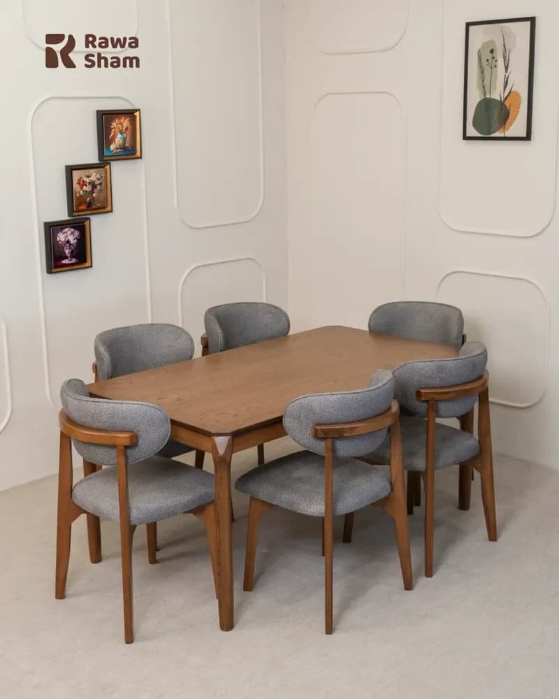 Moscow 6 Persons Dining Set - Gray