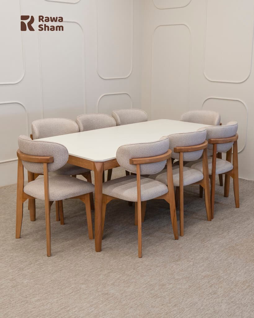 Moscow 8 Person Dining Table - White