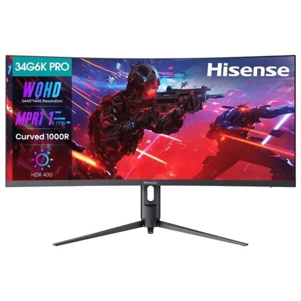 Hisense 34G6K-PRO 34" WQHD 1000R Curved 180Hz 1ms Ultrawide Monitor