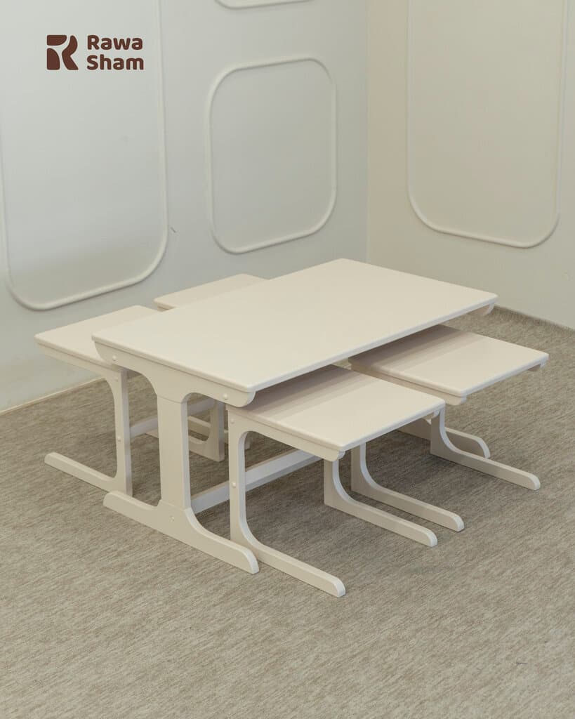 5pcs Nesting Table - White