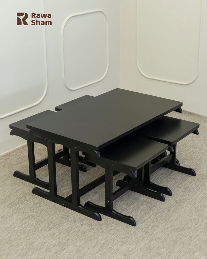 5pcs Nesting Table - Black