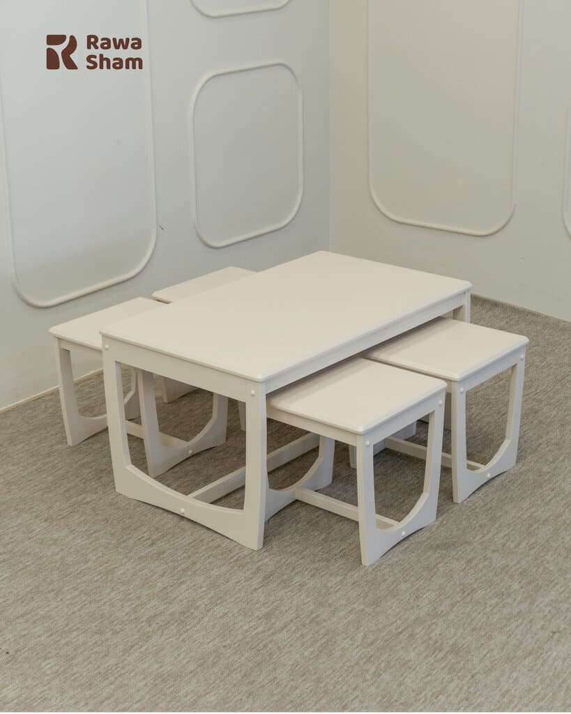 5pcs Nesting Table - White