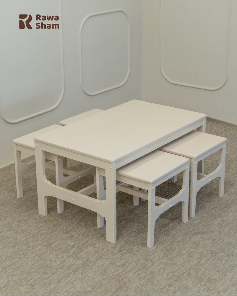 5pcs Nesting Table - White