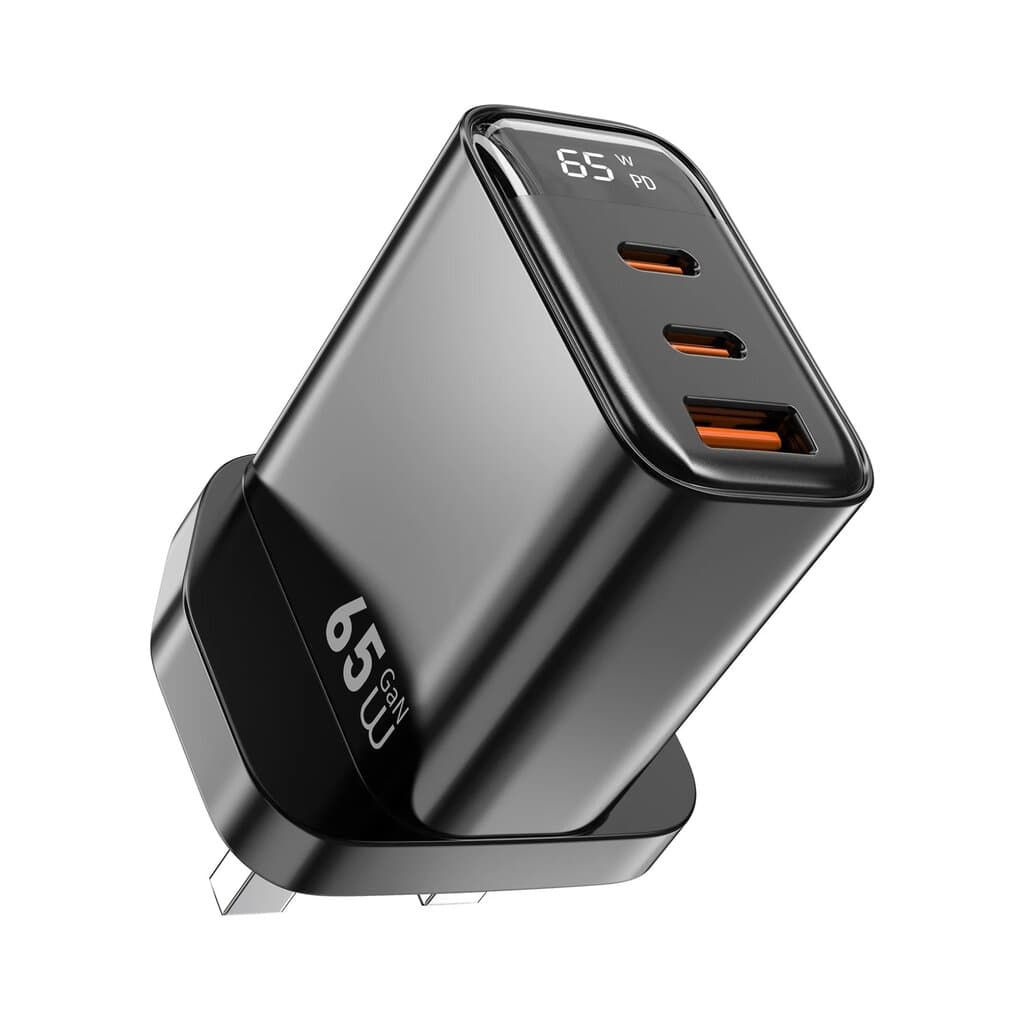 Wiwu WI-G012 Firefly 65w PD Gan Fast Charger - Black