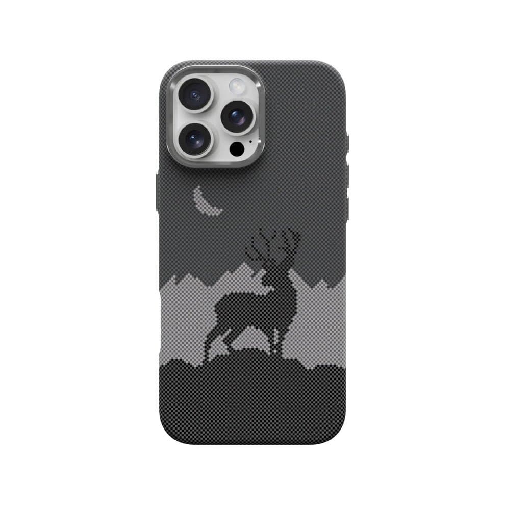 MagCarbon Deer Cover for iPhone 16 Pro Max | Black Deer