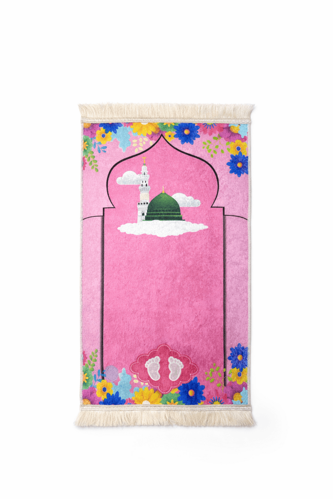 Velvet Kids Prayer Mat - Pink