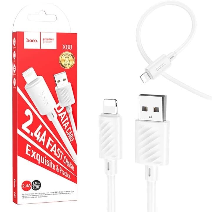 Hoco X88 Gratified USB-A to Lightning charging and data cable