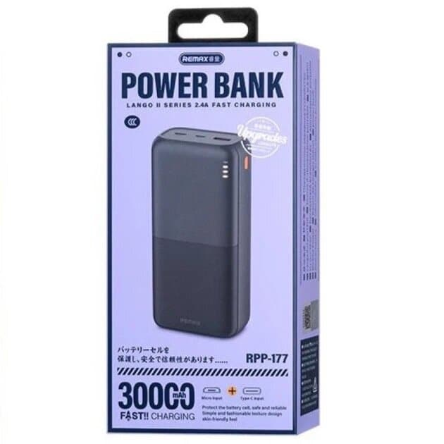 Remax BPP-177 Lango II Series 30000mAh Power Bank – 2.4A Fast Charging